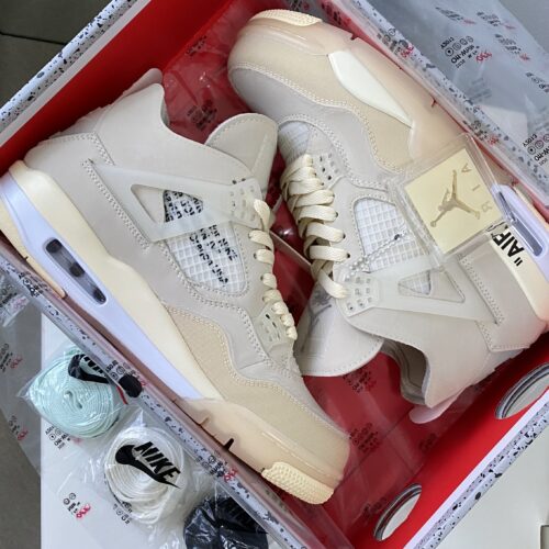 Off-White x Air Jordan 4 SP 'Sail' - Image 8