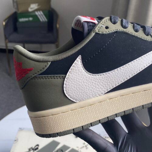 Travis Scott X Air Jordan 1 Low “Black Olive” - Image 3