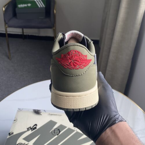 Travis Scott X Air Jordan 1 Low “Black Olive” - Image 8