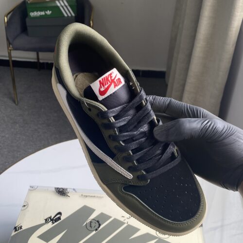 Travis Scott X Air Jordan 1 Low “Black Olive” - Image 4