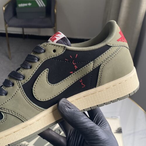 Travis Scott X Air Jordan 1 Low “Black Olive” - Image 6