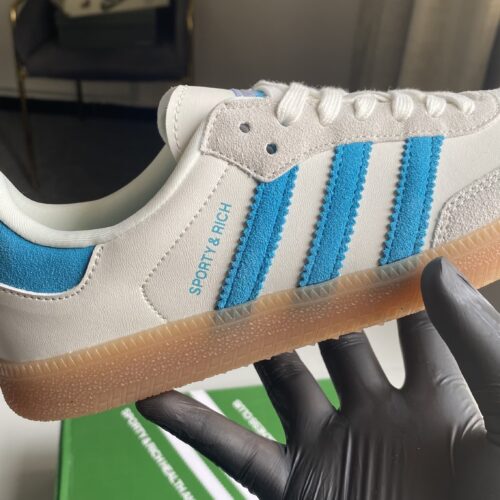 Adidas x Sporty and Rich Samba "Cream Blue" - Image 3