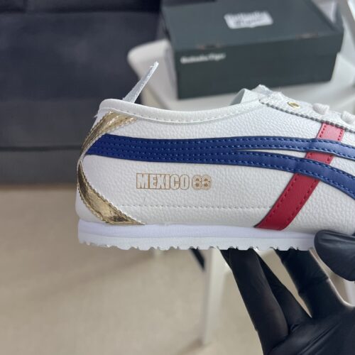 Onitsuka Mexico 66 “White Blue Red Metallic Gold” - Image 4